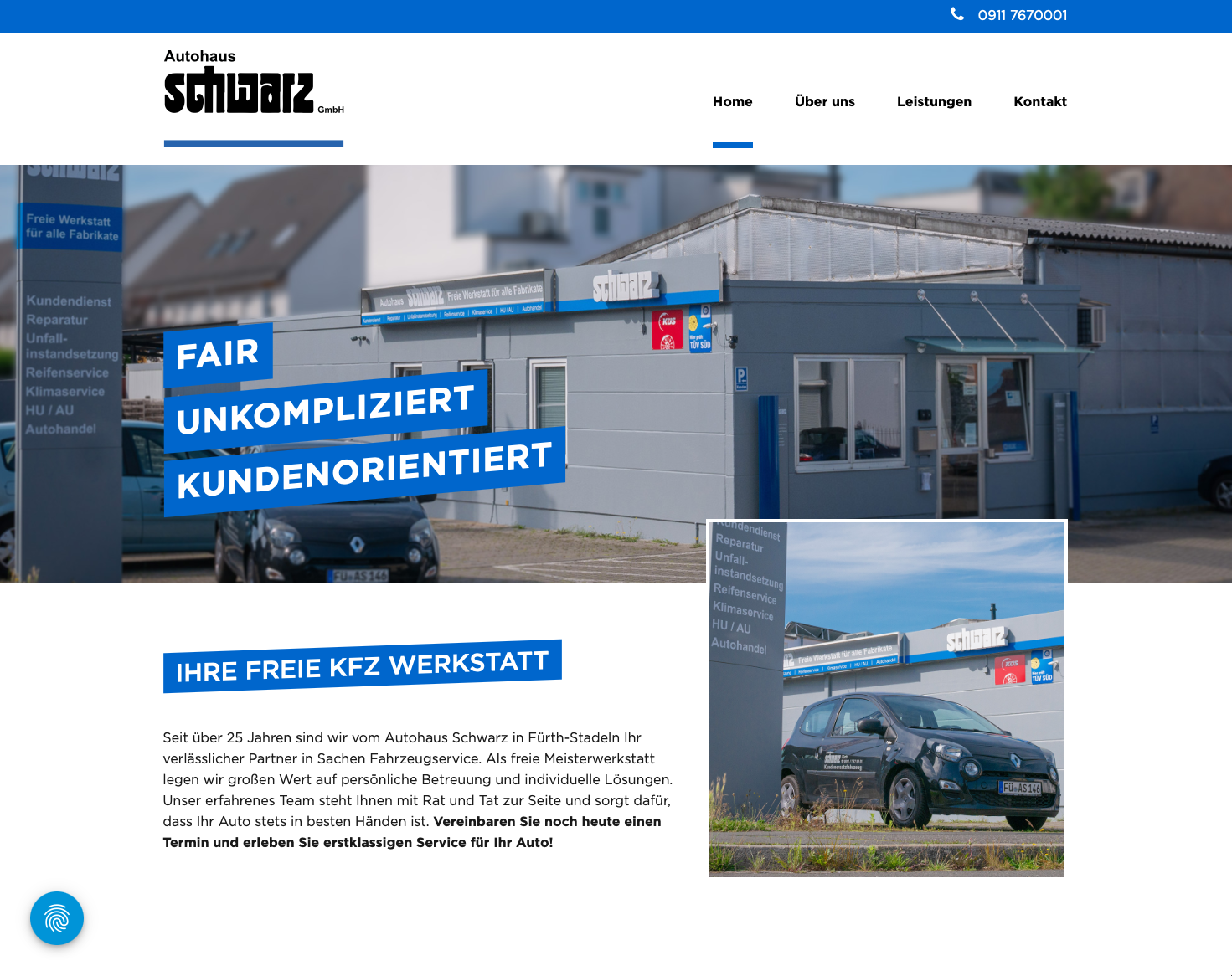 Website Autohaus Schwarz